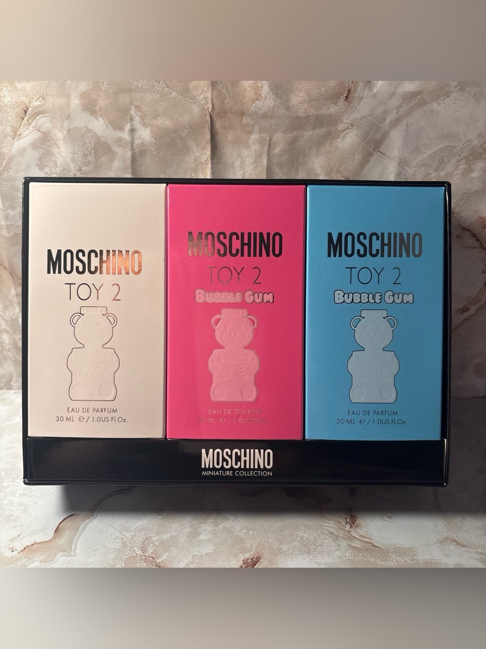 Moschino Kids Toy 2 Bubble Gum Set - Pink, Blue, Cream